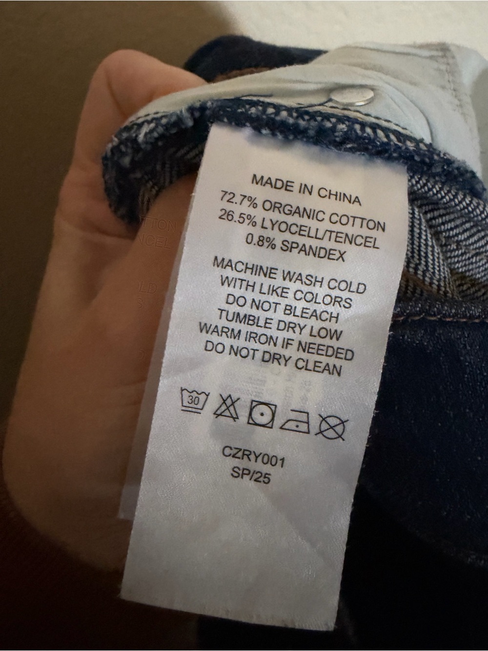 Quince Comfort Stretch High Rise Cropped Wide Leg Jeans Stormy Blue Sz 30 - Picture 6 of 7